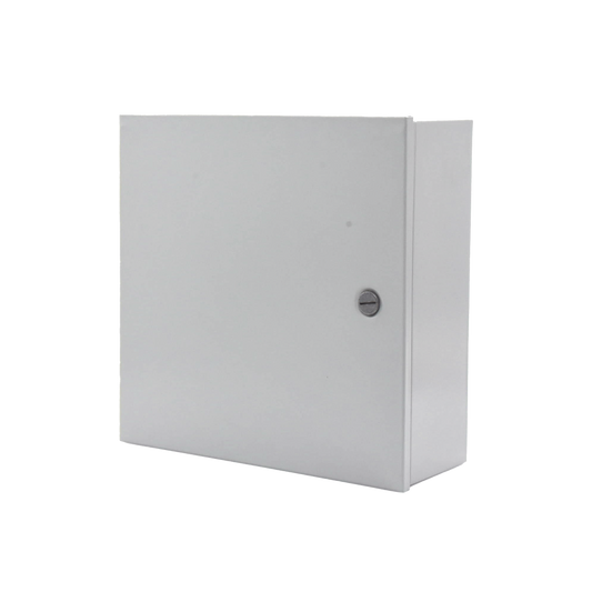 Gabinete de Acero, Uso Interior (Nema 1)  de 40 x 40 x 15 cm con Placa Interna, Tipo Telefónico.