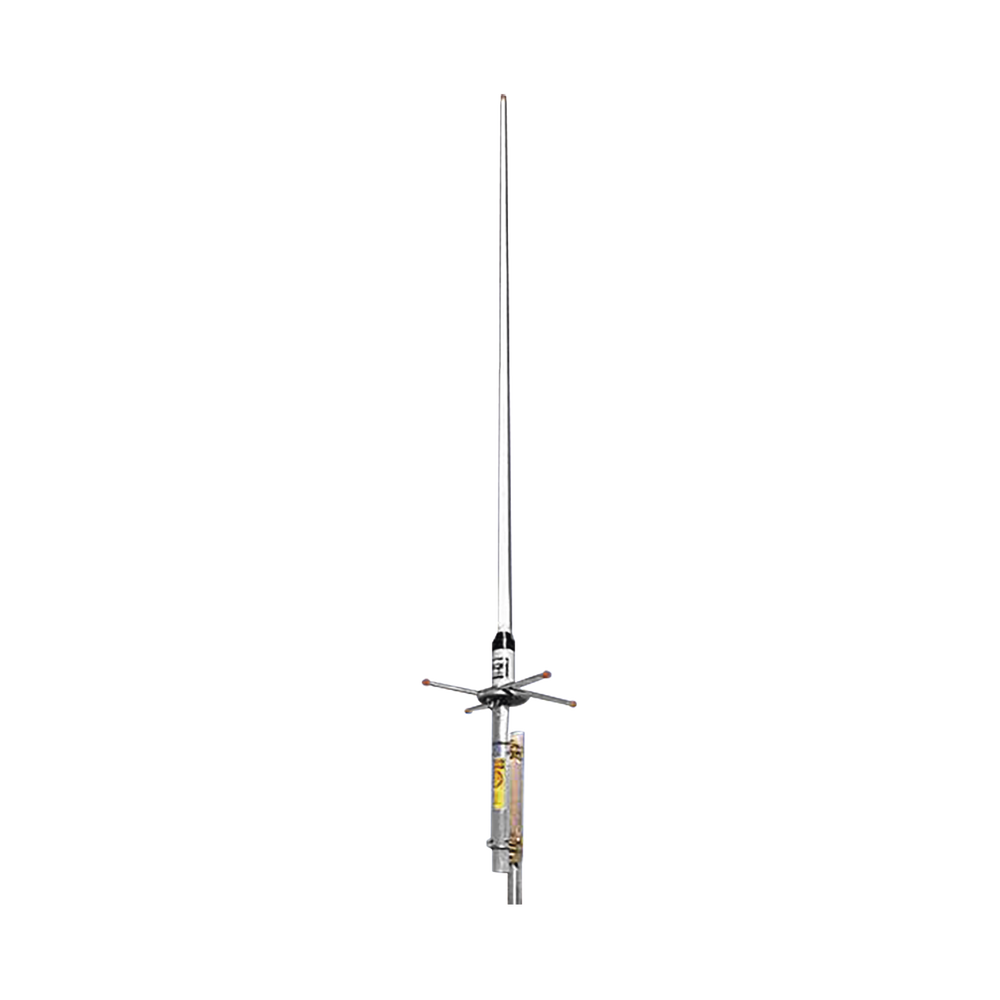 Antena Base Doble Banda, Fibra de Vidrio, VHF 144-148 MHz /UHF 440-450 MHz, 6 dB de ganancia