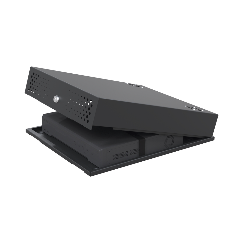 Gabinete Metálico para DVR/NVR. Tamaño Max. de DVR/NVR: 445 x 88 x 400mm (An.xAl.xProf.). Compatible con Fuente SLIM.