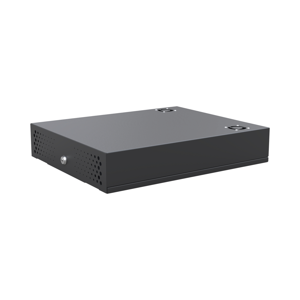 Gabinete Metálico para DVR/NVR. Tamaño Max. de DVR/NVR: 445 x 88 x 400mm (An.xAl.xProf.). Compatible con Fuente SLIM.