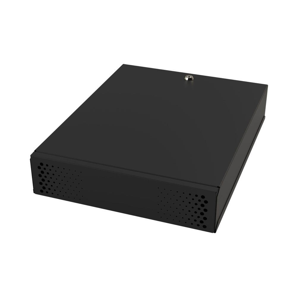 Gabinete Metálico para DVR/NVR. Tamaño Max. de DVR/NVR: 473 x 120 x 606mm (An.xAl.xProf.). Compatible con Fuente SLIM.