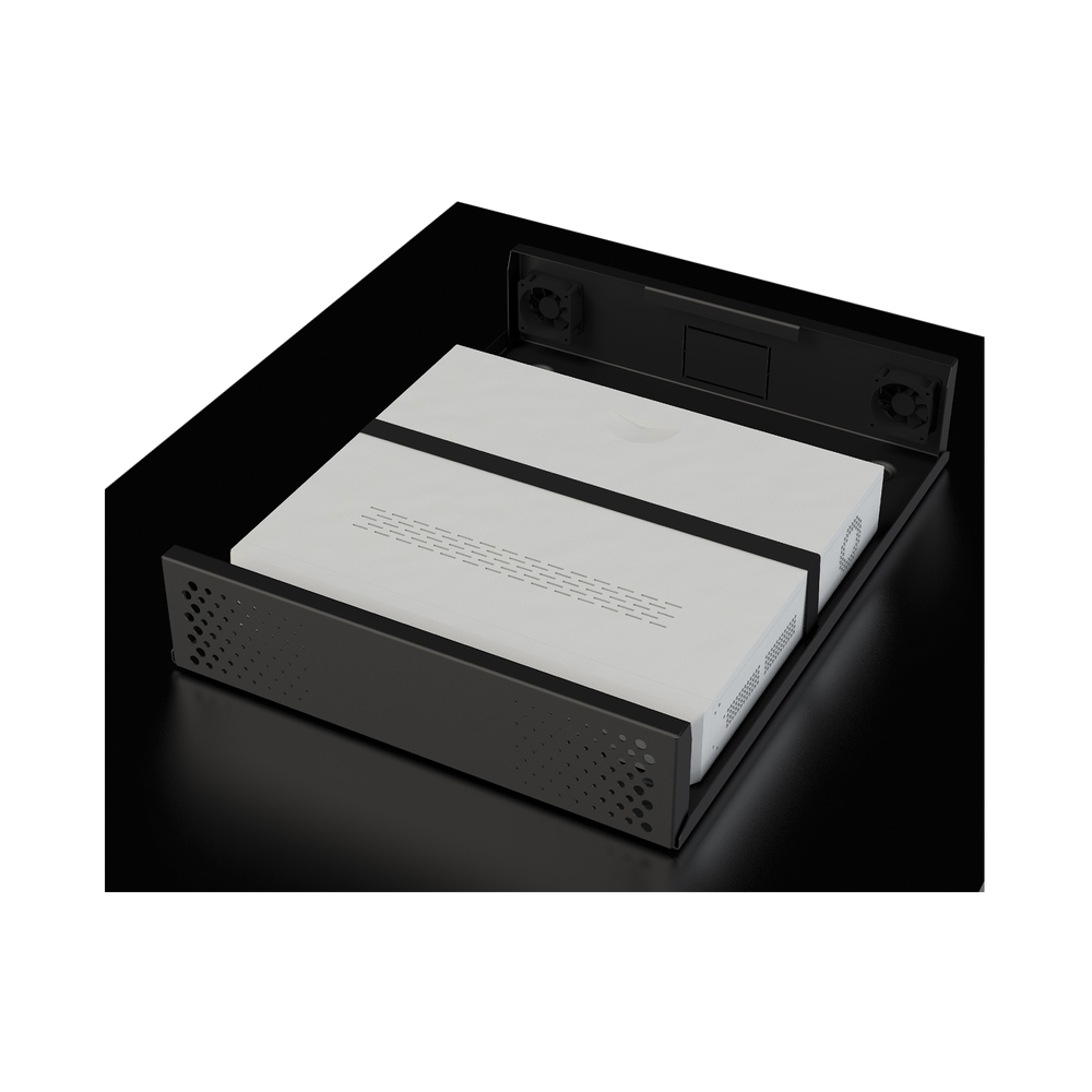 Gabinete Metálico para DVR/NVR. Tamaño Max. de DVR/NVR: 473 x 120 x 606mm (An.xAl.xProf.). Compatible con Fuente SLIM.