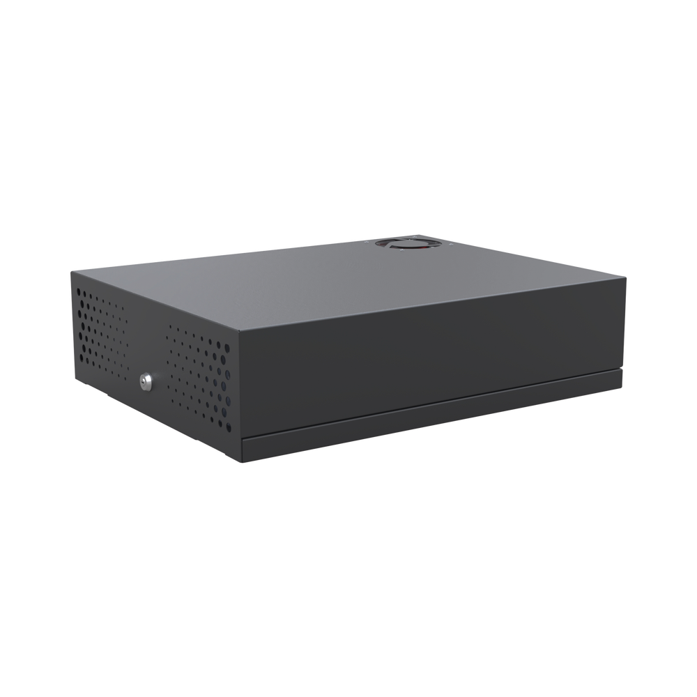 Gabinete Metálico de Seguridad para DVR/NVR. Tamaño Max. de DVR/NVR: 440 x 177 x 462 mm (An. x Al. x Prof.)