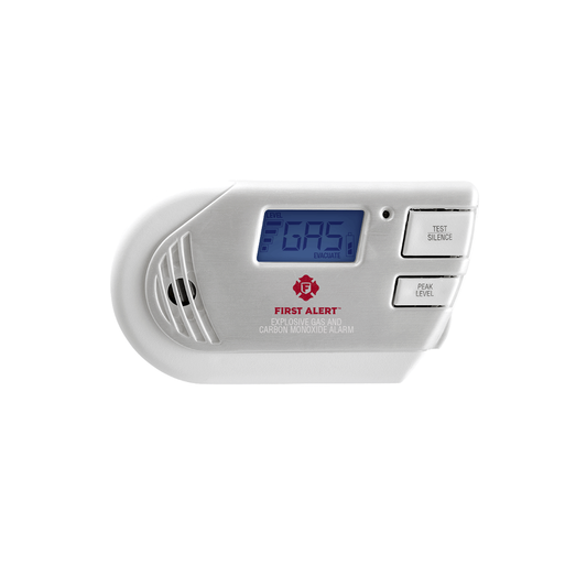 Detector de combinación de gases explosivos y monóxido de carbono con pantalla digital retroiluminada, enchufable y batería de respaldo