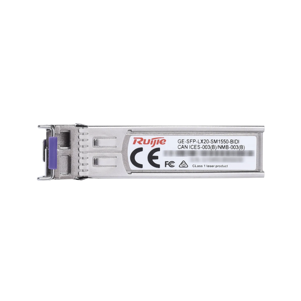 Módulo transceptor GE-SFP-LX20-SM1550-BIDI 1000BASE-LX SFP 1550nm-TX/1310nm-RX 20-km DDM Simplex LC SMF