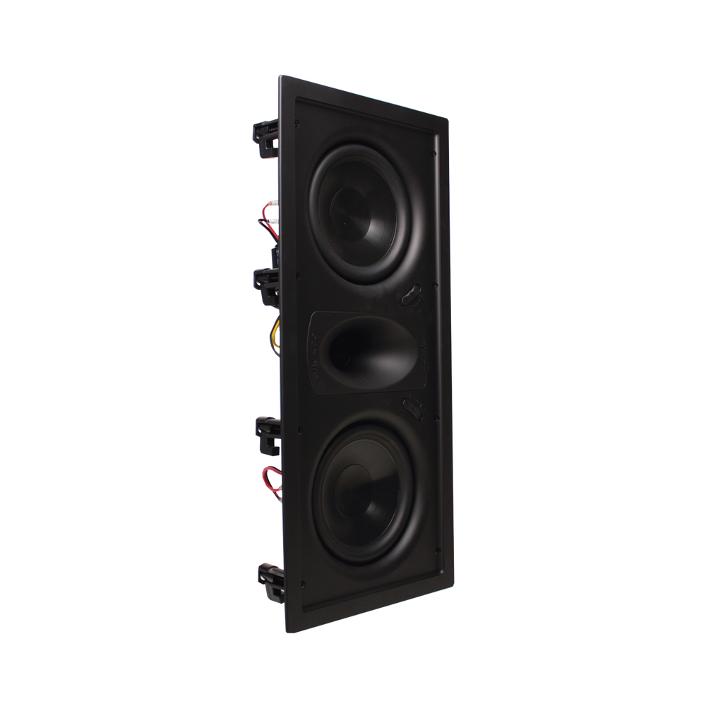 Ghost HT™ In-wall LCR speaker, dual 6 1/2" injected polypropylene woofers, 1" soft silk tweeter, 5-125 watts, 8Ω