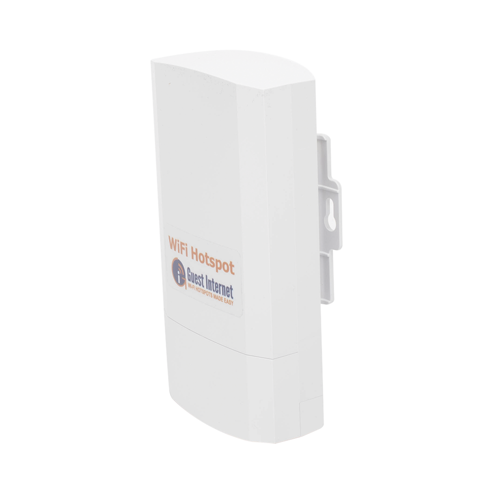 2.4 GHz outdoor wireless hotspot, 8 dBi sector antennas, 75 Mbps throughput, ideal for selling Internet access codes