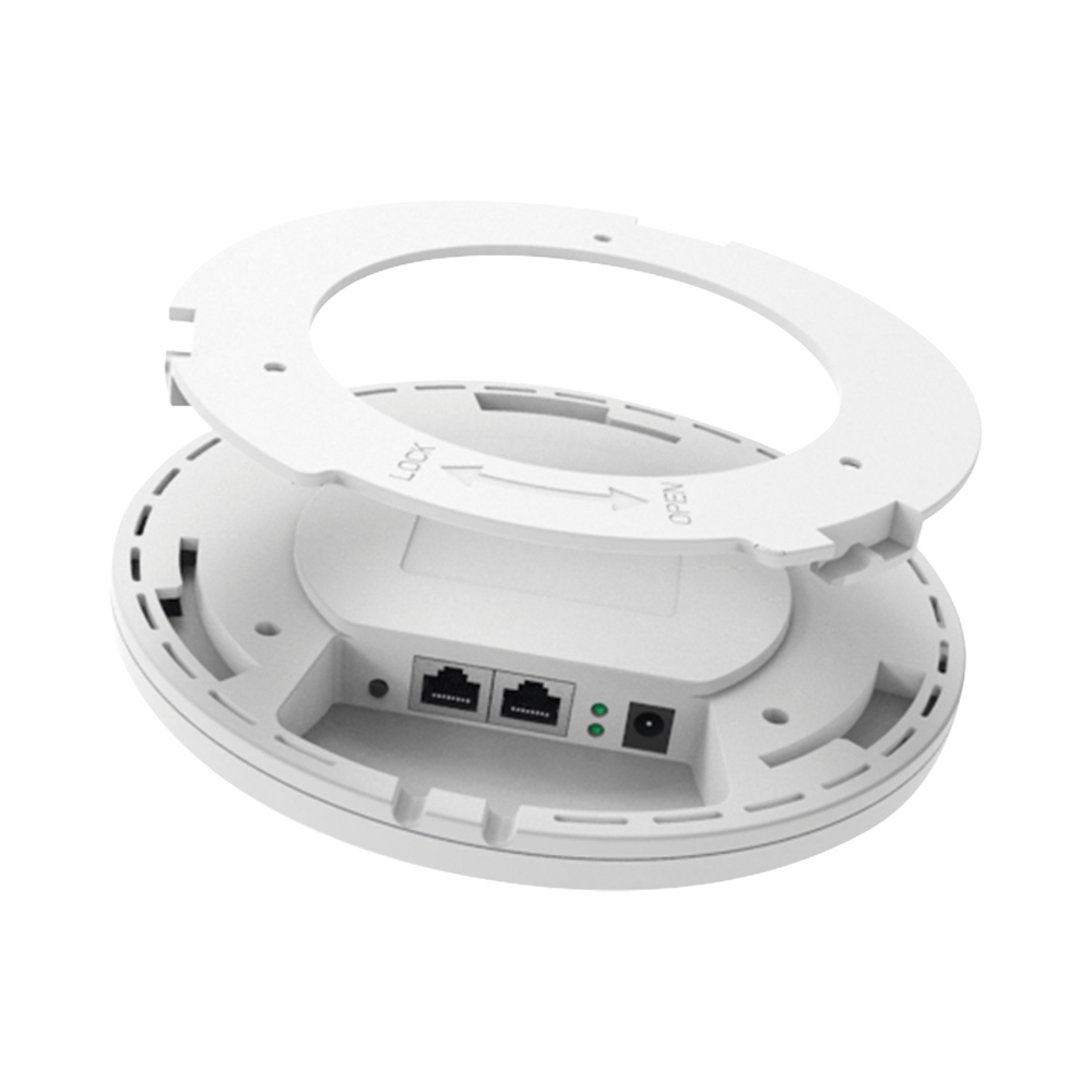 Indoor hotspot with integrated 2.4 GHz WiFi, ceiling mount, ideal for selling Internet access codes, 2x2 MIMO, 1 WAN port - 1 LAN port