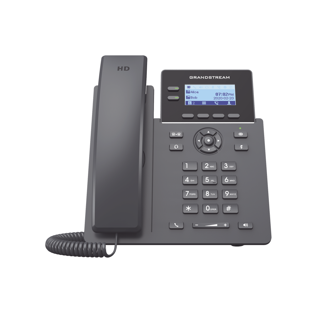 Teléfono IP Grado Operador, 2 líneas SIP con 4 cuentas, PoE, codec Opus, IPV4/IPV6 con gestión en la nube GDMS