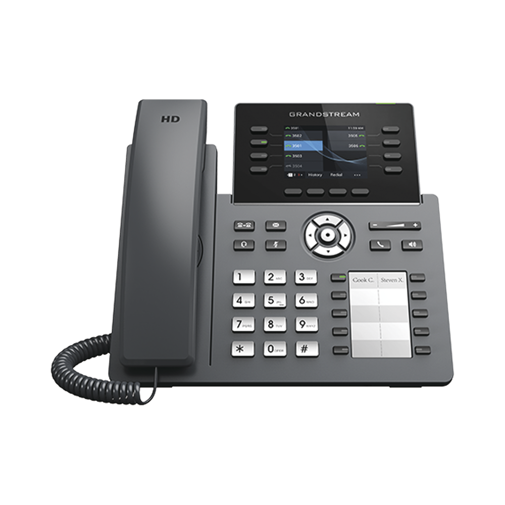 Wi-Fi IP Phone, Carrier Grade, 8 SIP lines with 4 accounts, 2.8" color display, Gigabit ports, Bluetooth, PoE, Opus codec, IPV4/IPV6 with GDMS cloud management