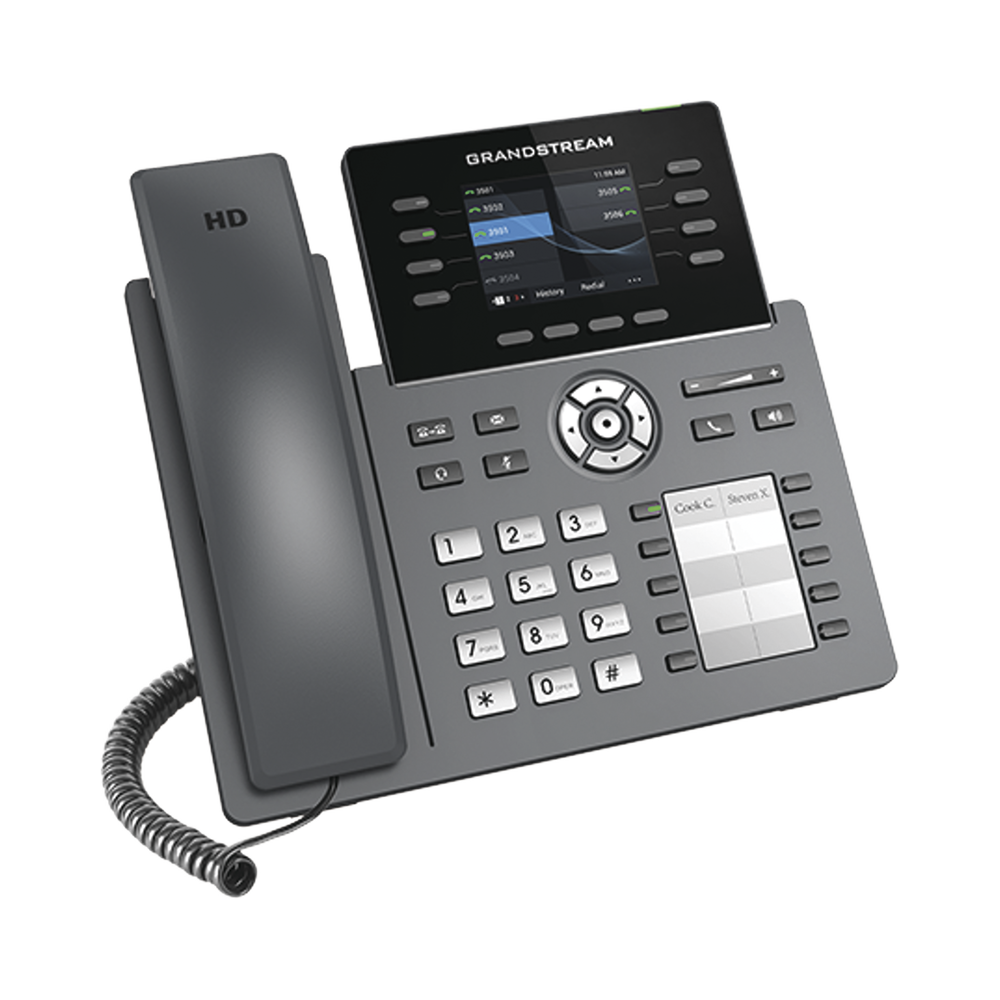 Wi-Fi IP Phone, Carrier Grade, 8 SIP lines with 4 accounts, 2.8" color display, Gigabit ports, Bluetooth, PoE, Opus codec, IPV4/IPV6 with GDMS cloud management