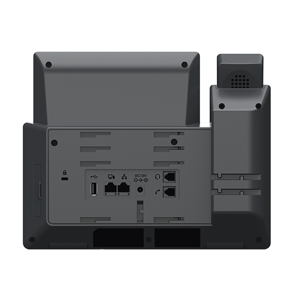 Wi-Fi IP Phone, Carrier Grade, 14 SIP lines with 6 accounts, 5" LCD display, Gigabit ports, Bluetooth, PoE, Opus codec, IPV4/IPV6 with GDMS cloud management