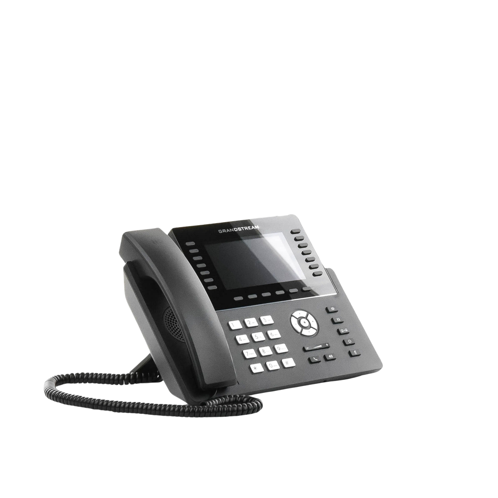 Wi-Fi IP Phone, Carrier Grade, 14 SIP lines with 6 accounts, 5" LCD display, Gigabit ports, Bluetooth, PoE, Opus codec, IPV4/IPV6 with GDMS cloud management