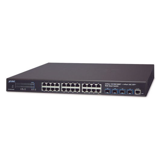 Switch Administrable L2 24 puertos 10/100/1000T + 4 puertos 10G SFP+ Web Smart