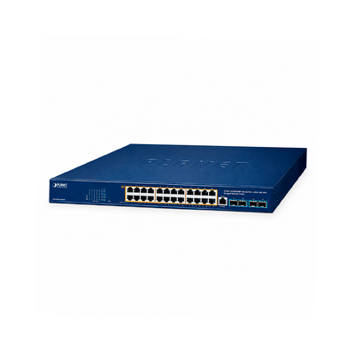 Switch Ethernet administrado de 24 puertos 10/100/1000T 802.3bt PoE + 4 puertos 10G SFP+