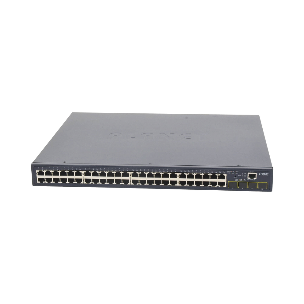 Switch Administrable Capa 2 de 48 Puertos Gigabit 10/100/1000T, 4 Puertos SFP 100/1000X