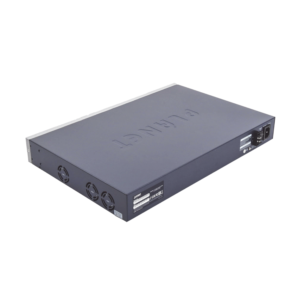 Switch Administrable L3, 24 puertos Gigabit PoE 802.3bt, 2 puertos 10G SFP+, Pantalla Tactil, Fuente Redundante, (600W)