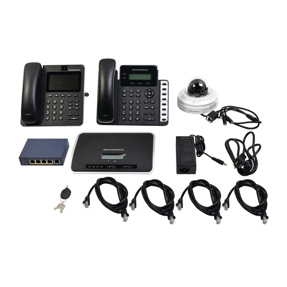 Briefcase with GrandStream video and VoIP demo equipment