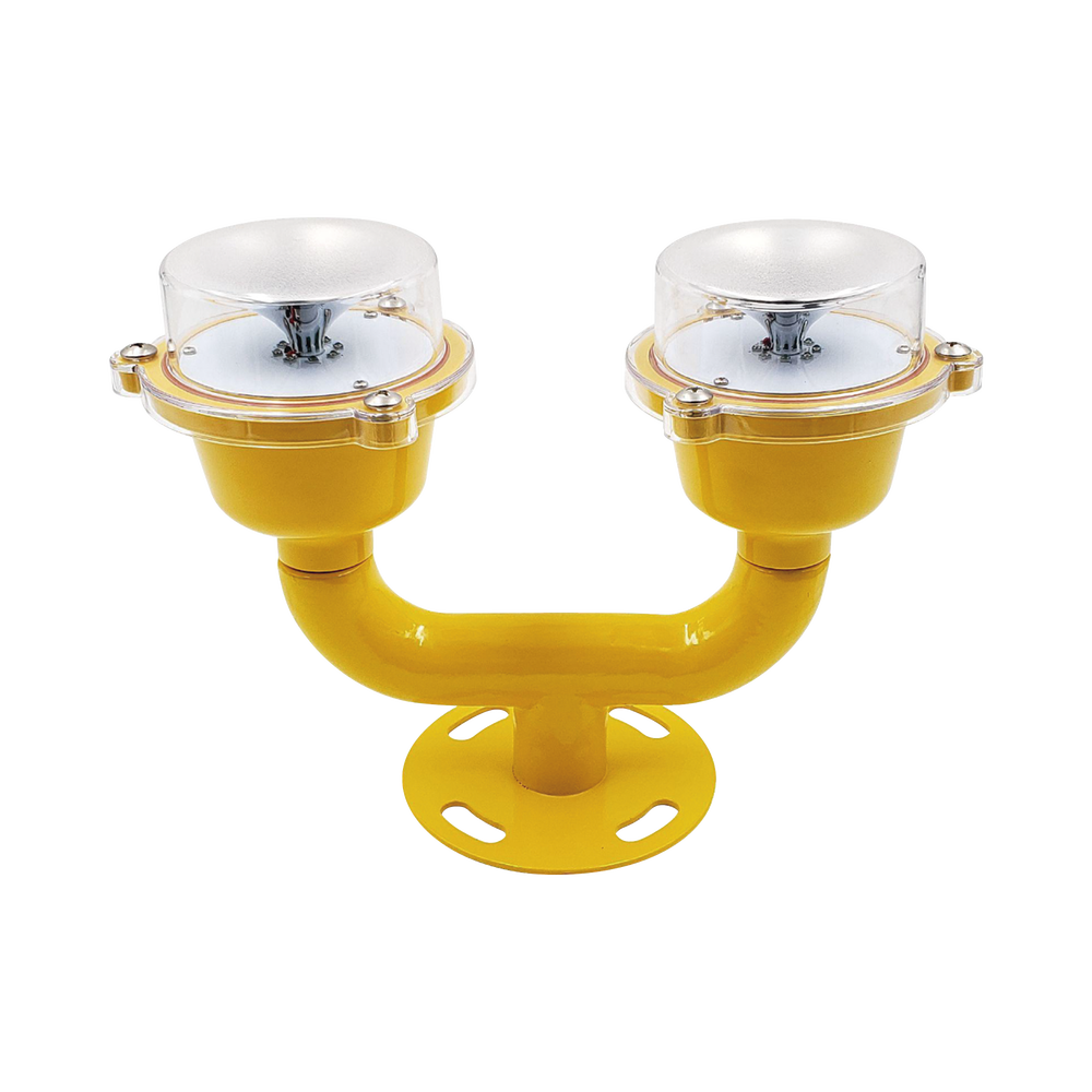 Lámpara de Obstrucción Doble color Rojo / IP65 / Luz fija o parpadeante / Voltaje de Operación 110 AC / 220 AC