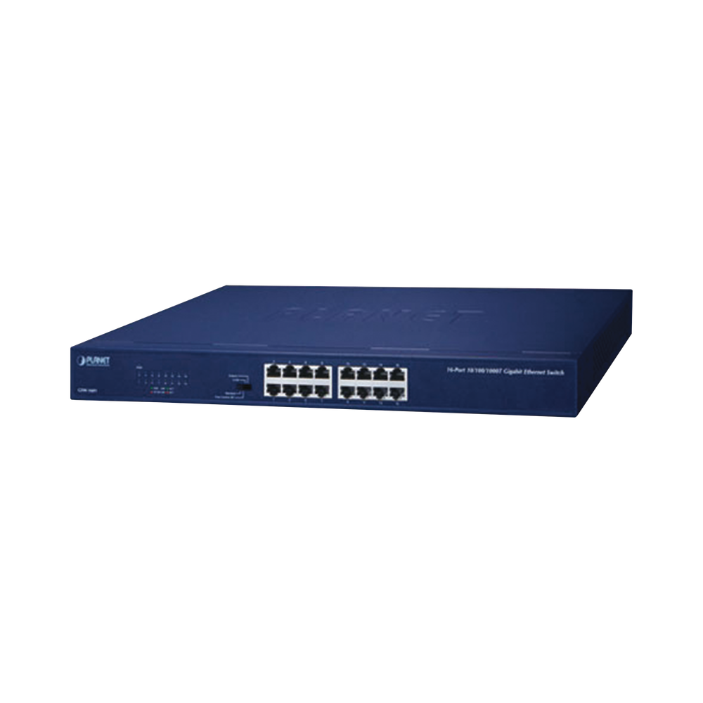 Switch No Administrable Gigabit de 16 Puertos 10/100/1000 Mbps, Con Modo Extendido Para Distancias de Hasta 200 m