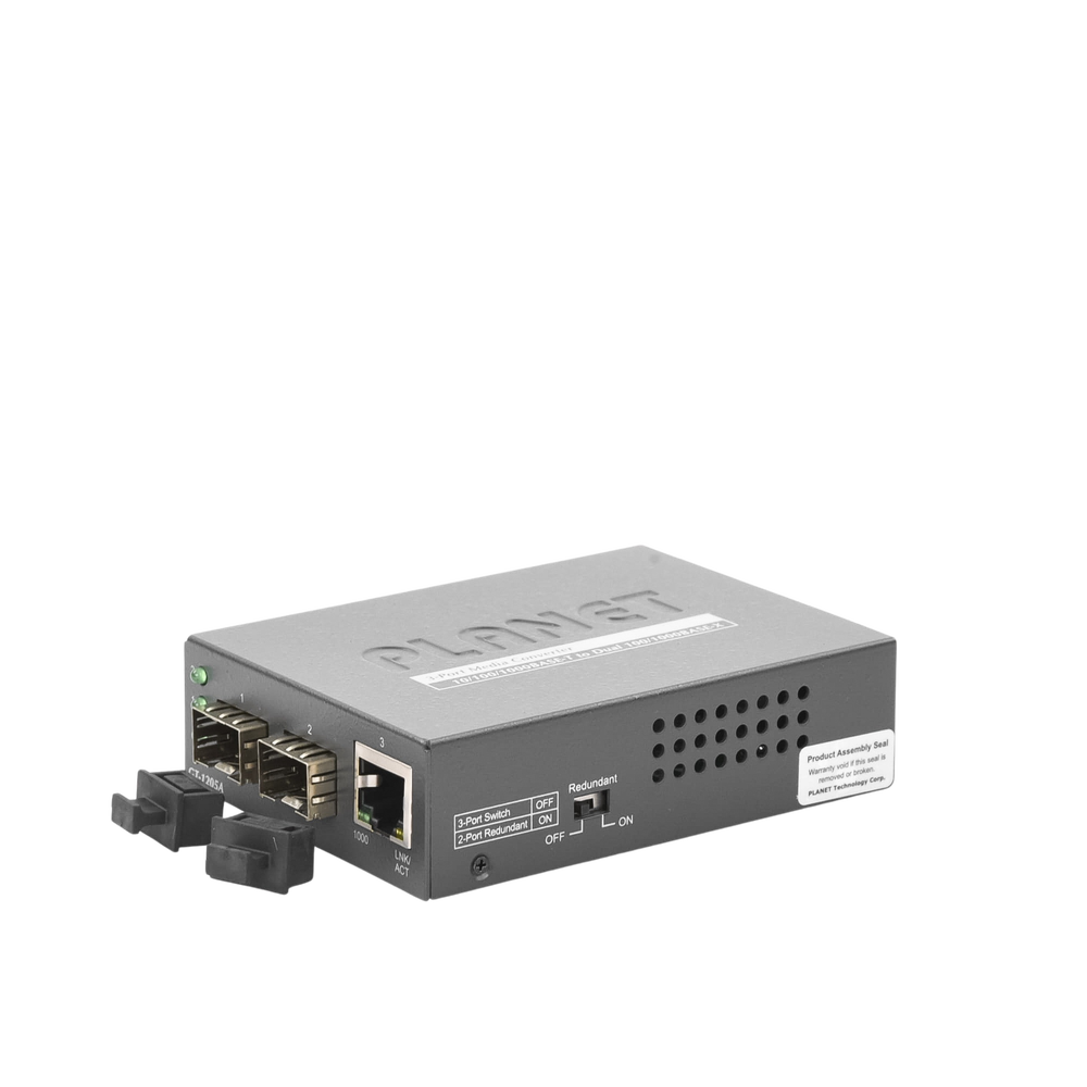 Convertidor de Medios 1000Base-T a Dual 1000BASE-X SFP