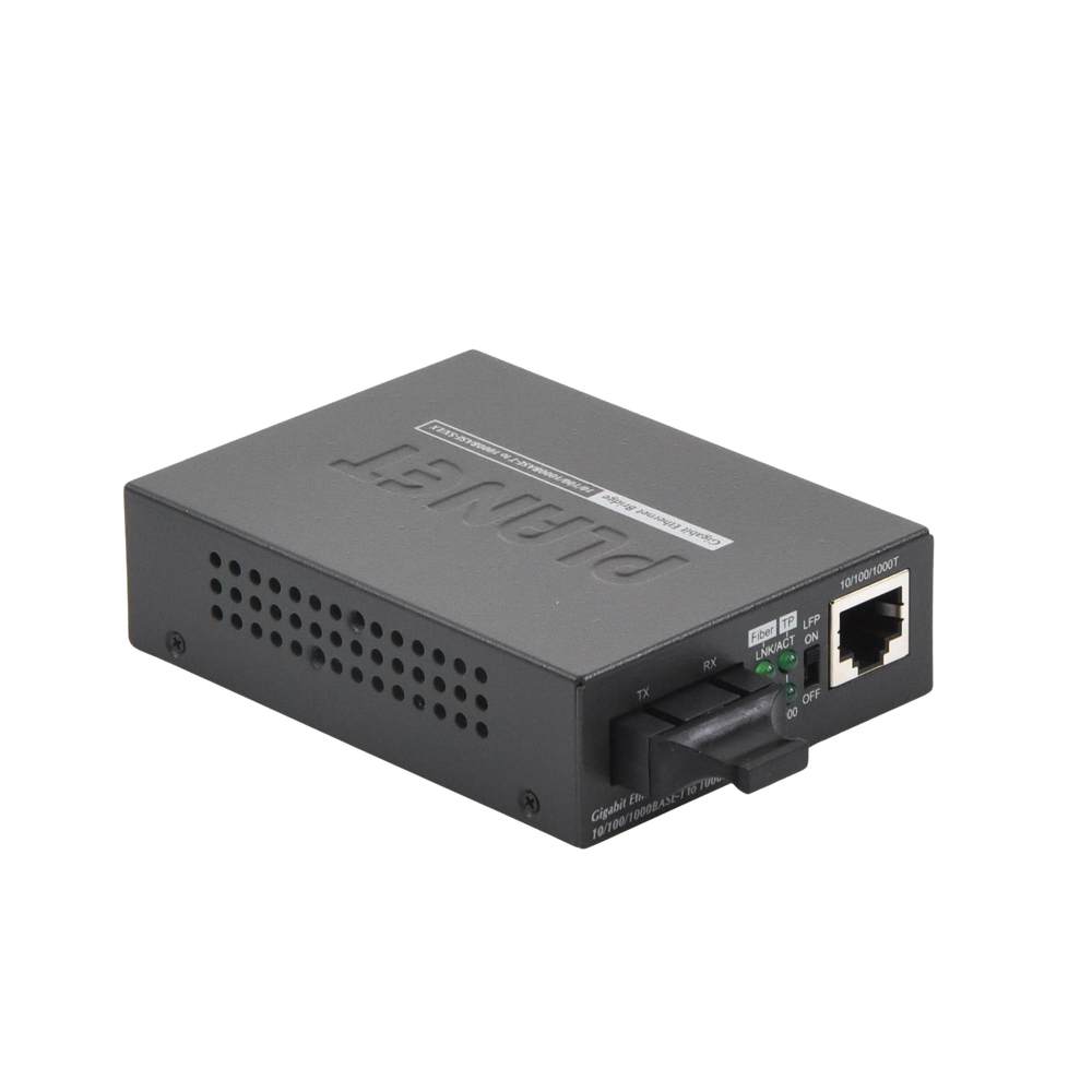 Convertidor de Medios UTP/Fibra Óptica de 1000 Mbps, Multi-Modo, Hasta 550 m, Conector SC
