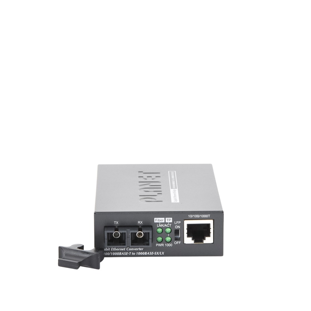 Convertidor de medios 1000 Mbps UTP/fibra óptica Mono-Modo hasta 20 Km, conector SC