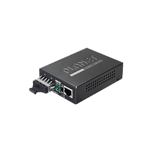 Convertidor de medios 1000 Mbps UTP/fibra óptica Mono-Modo hasta 20 Km, conector SC