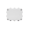 Caja de derivación de PVC Auto-extinguible con 10 entradas, tapa atornillada, 190 x 140 x 70 MM, Para Exterior (IP55)