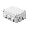 Caja de derivación de PVC Auto-extinguible con 12 entradas, tapa atornillada, 380x300x120 MM, Para Exterior (IP55)