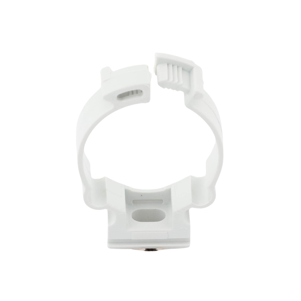 Soporte de collar (Abrazadera), PVC Auto-extinguible, cerrado para tubería de 32 mm