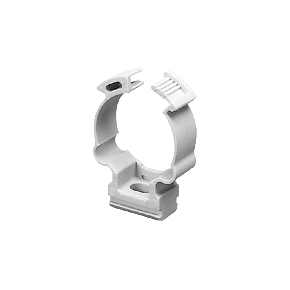 Soporte de collar (Abrazadera), PVC Auto-extinguible, cerrado para tubería de 40 mm