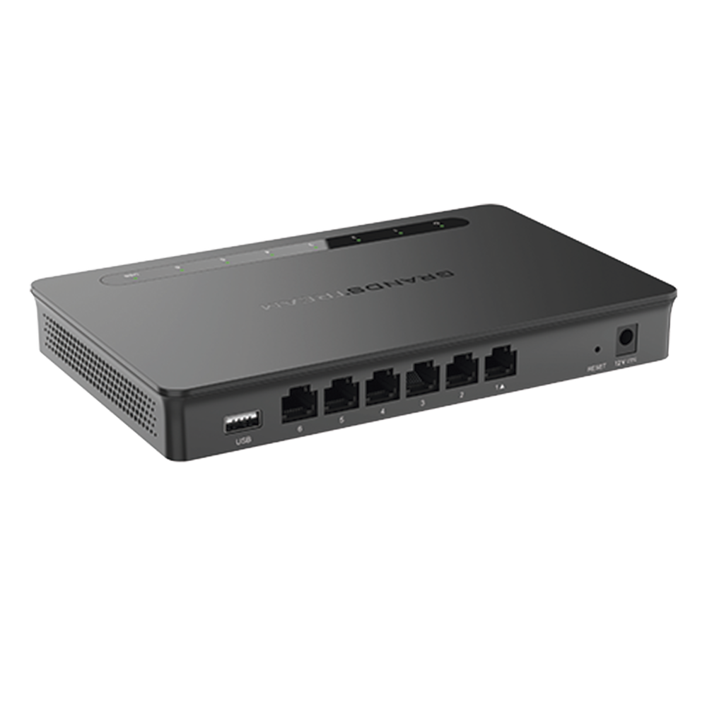 Gigabit VPN Router / Load Balancer / 30,000 NAT Sessions / 6 10/100/1000 Mbps Ports (WAN/LAN) / Compatible with GWN Cloud.