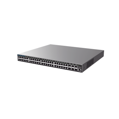 Switch Capa 3 Administrable / 48 puertos 10/100/1000 Mbps + 6 Puertos SFP+ de 10 Gigabits / Compatible con GWN Cloud.