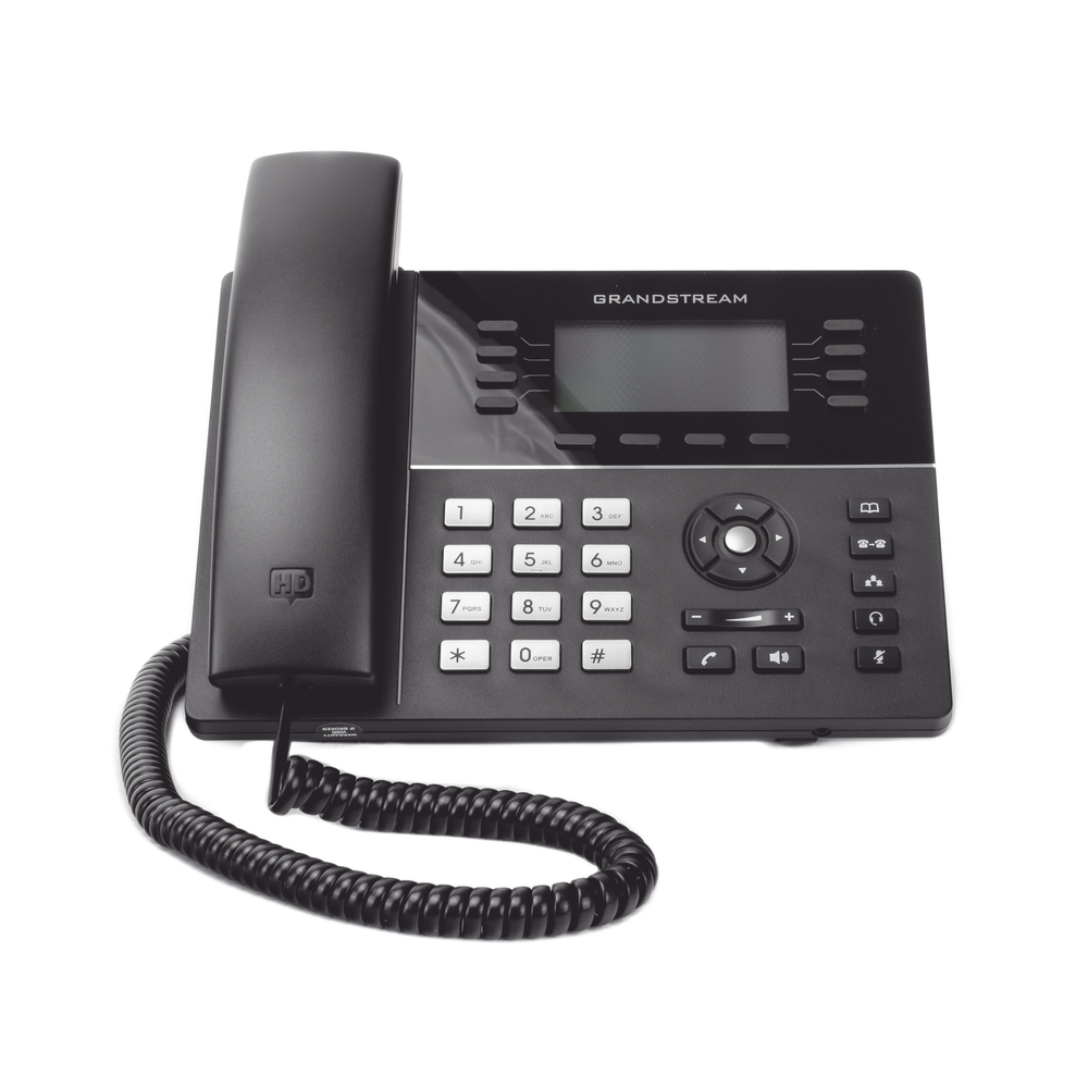 8-Line Mid-Range IP Phone with 4 Feature Keys, 32 Digital BLF Extension Keys, and 5-Way Gigabit PoE Conferencing