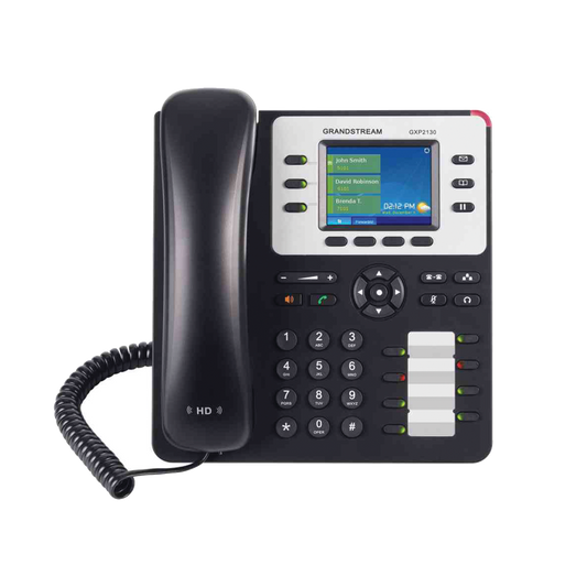 Teléfono IP Empresarial de 3 Líneas con 4 teclas de función, 8 teclas de extensión BLF y conferencia de 4 vías. PoE