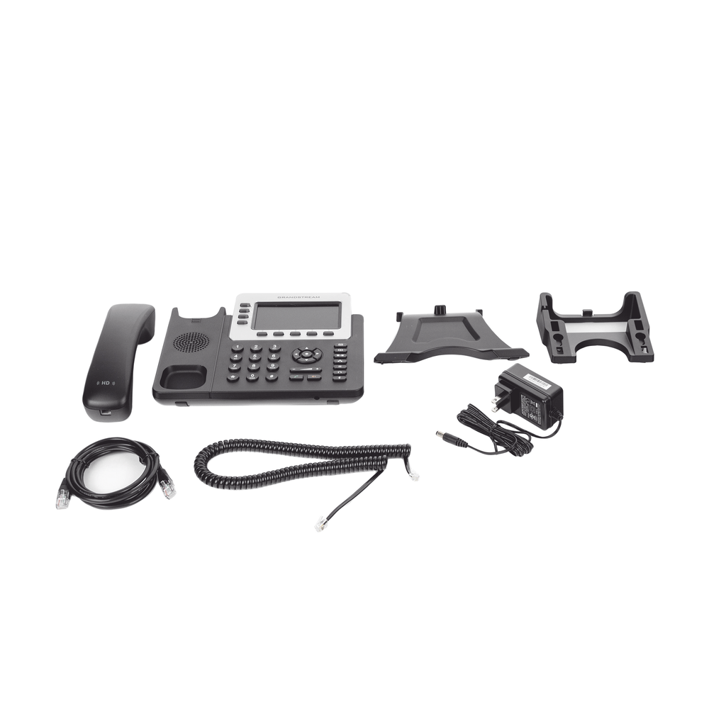 4-line Enterprise IP Phone. You can add up to 160 BLFs (speed dial keys) with four GXP2200EXTs.