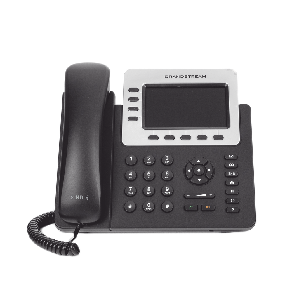 4-line Enterprise IP Phone. You can add up to 160 BLFs (speed dial keys) with four GXP2200EXTs.