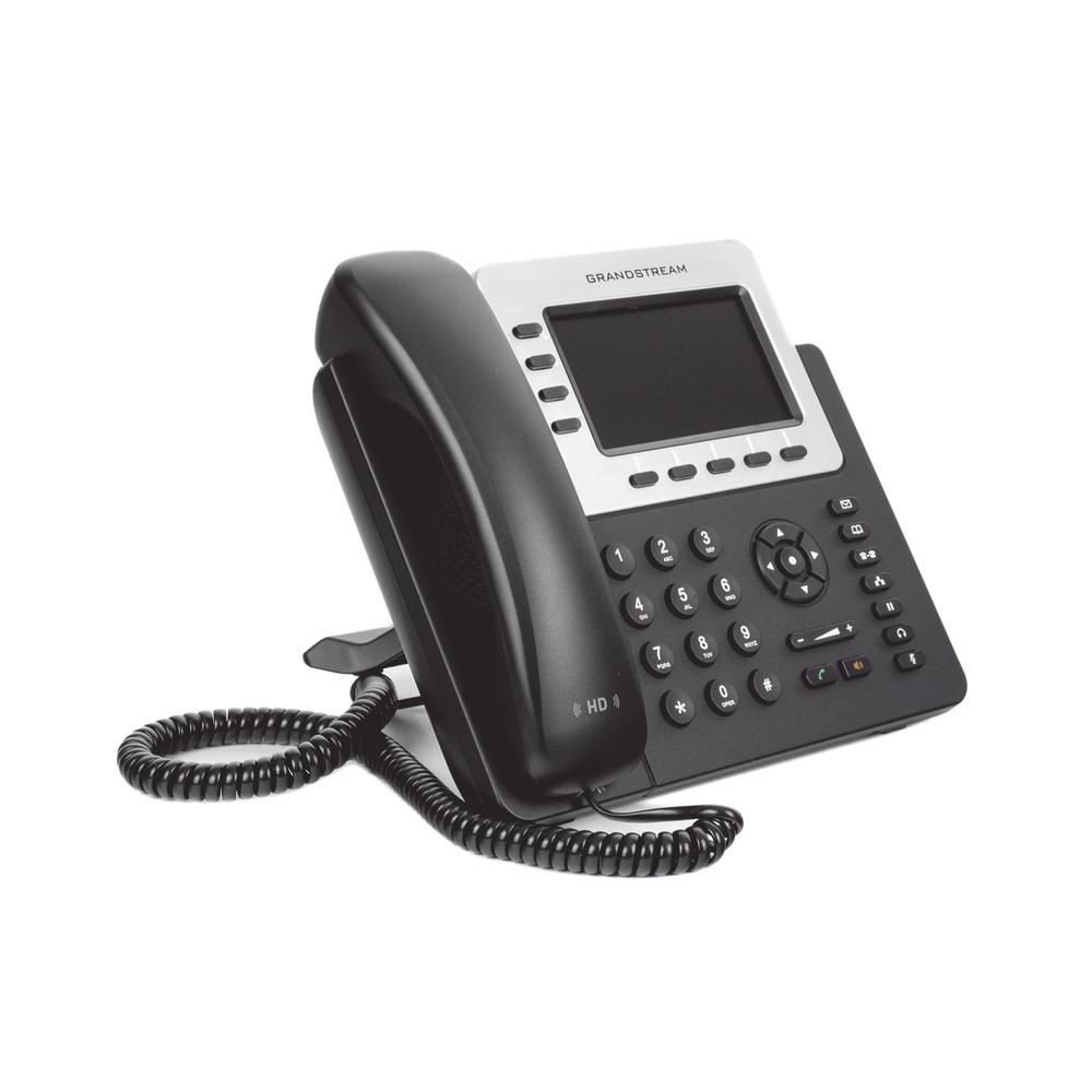 4-line Enterprise IP Phone. You can add up to 160 BLFs (speed dial keys) with four GXP2200EXTs.