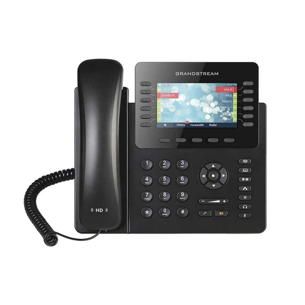 Teléfono IP empresarial de 12 Líneas con 5 teclas de función y conferencia de 4 vías, PoE