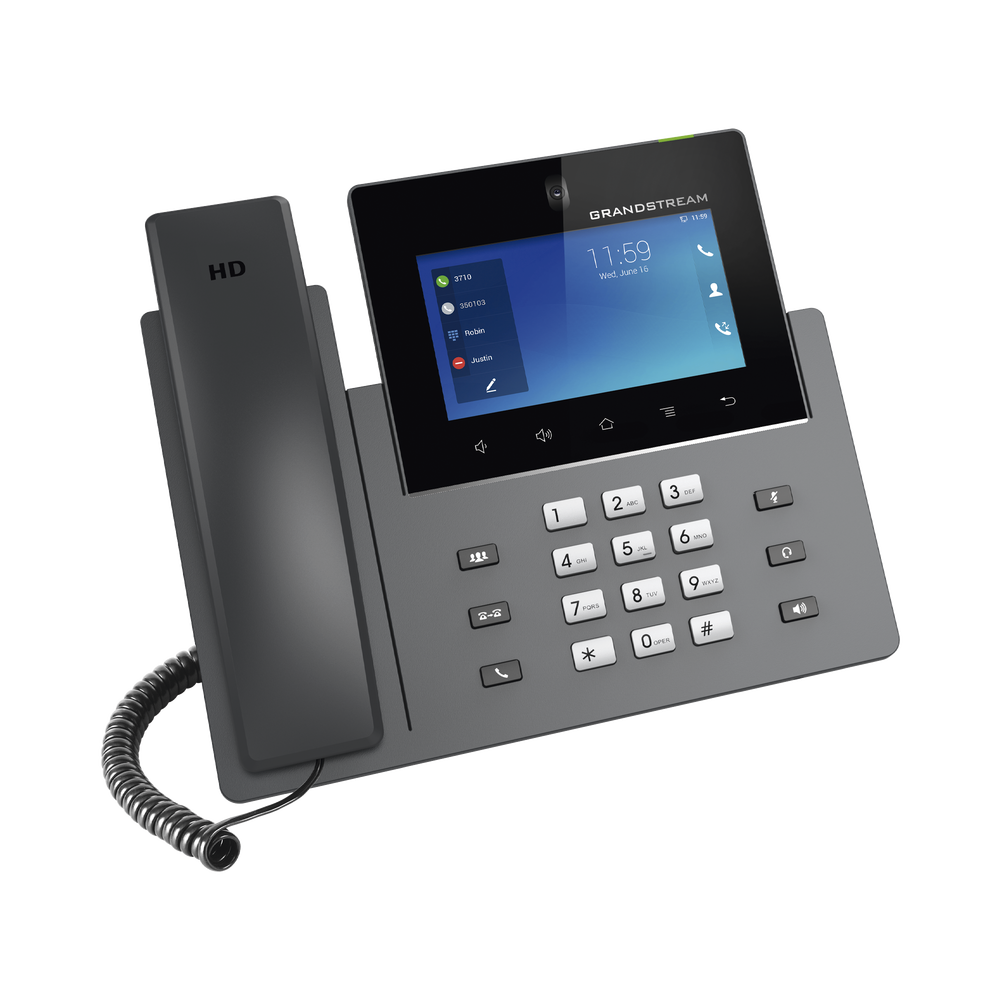 Videoteléfono IP pantalla táctil con android de 16 líneas, doble puerto Gigabit, PoE/PoE+