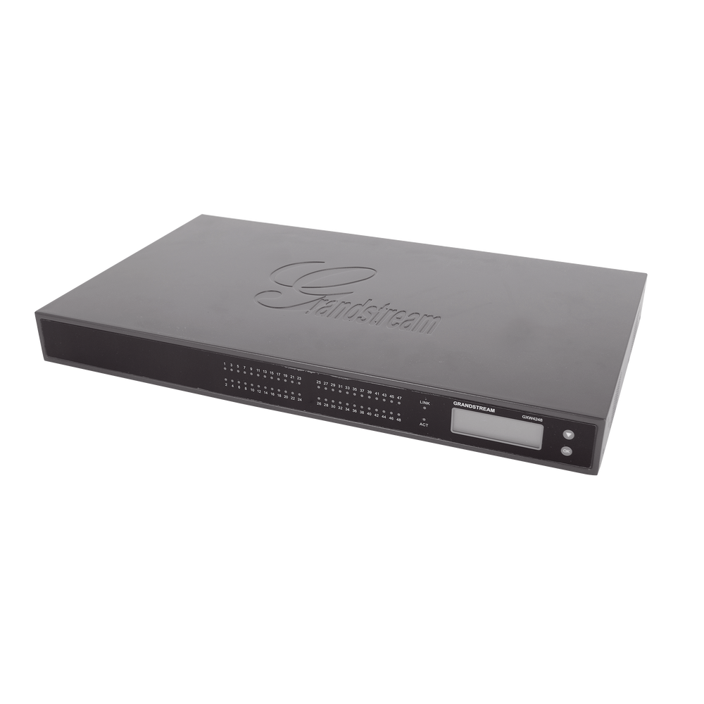Adaptador VoIP GrandStream de 48 FXS 2 puertos telco 50 pins p/montaje en rack