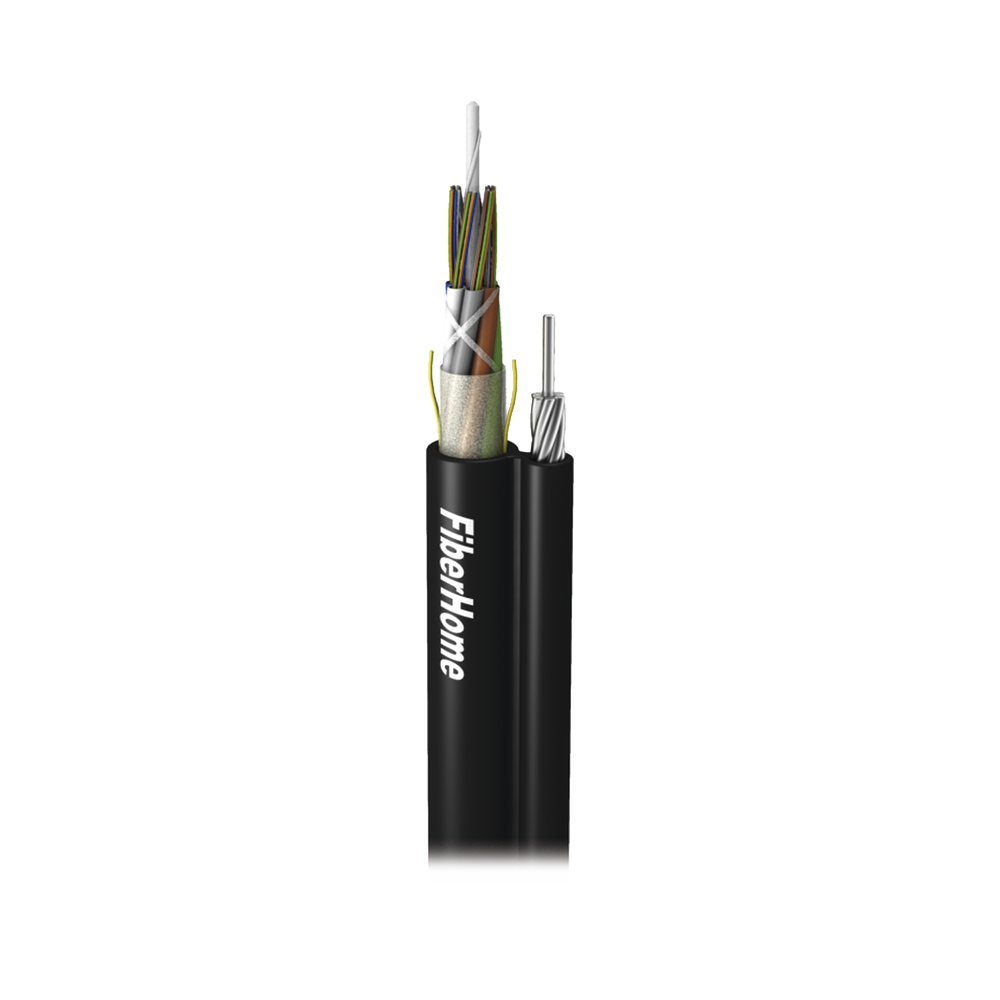 Kilómetro de Fibra Óptica Aérea Figura 8 G.652D, Monomodo de 24 Hilos, Exterior, Span 100, Loose Tube