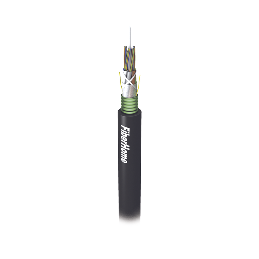 Kilómetro de Fibra Óptica para Exterior G.652D, Armada, Monomodo de 6 Hilos, Loose Tube, Forro Negro
