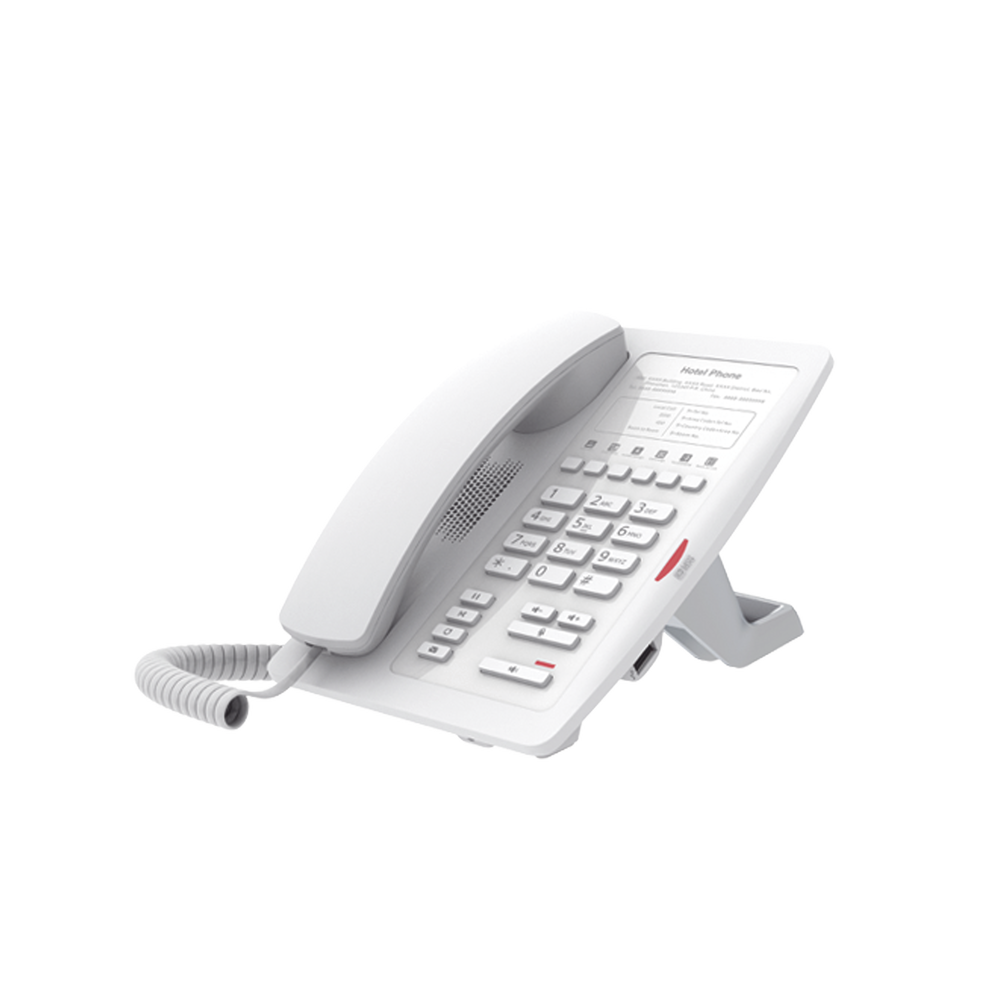 Professional Hotel IP Phone with 6 programmable keys for quick service (Hotline), customizable template with PoE