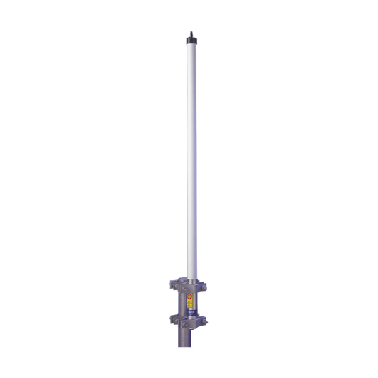 Antena base UHF 406-430 MHz, Fibra de Vidrio, 9 dB de Ganancia, Serie HD para Climas Difíciles 