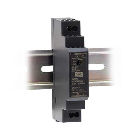 Fuente de Poder Industrial Ultra Delgada Riel Din 12Vcd, 15W