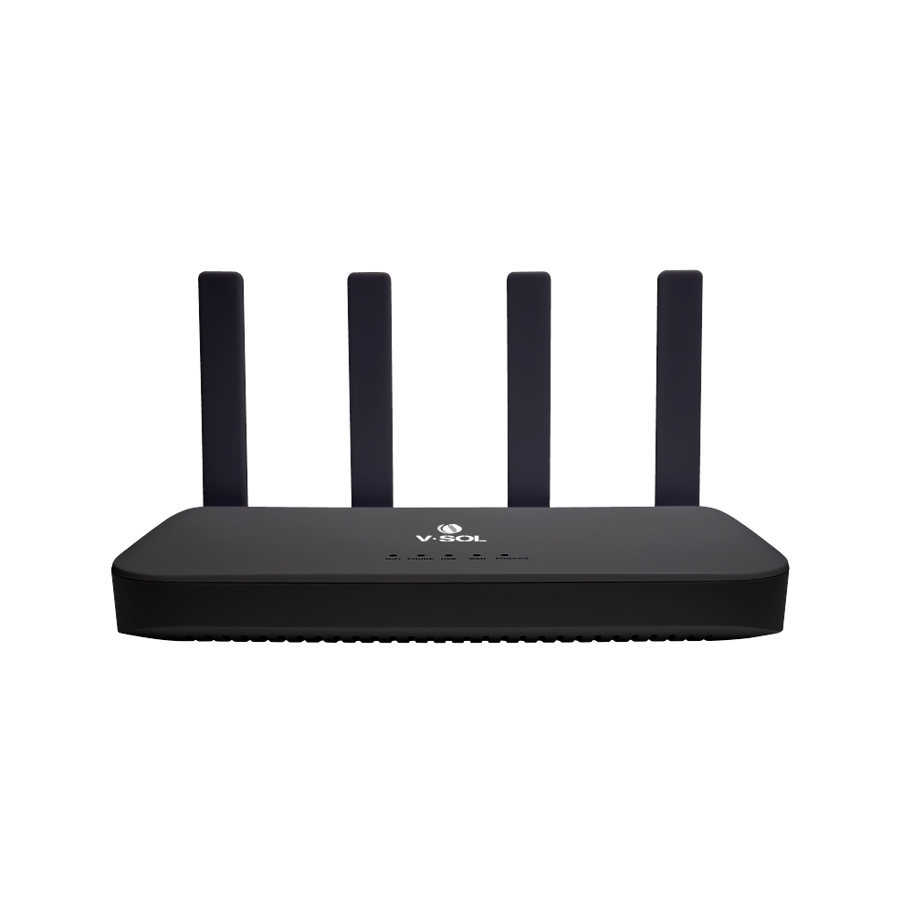 ONU Dual EPON/GPON con WIFI 6 + 1 puerto FXS + 1 puerto USB + 4 puertos Gigabit (Black Series)