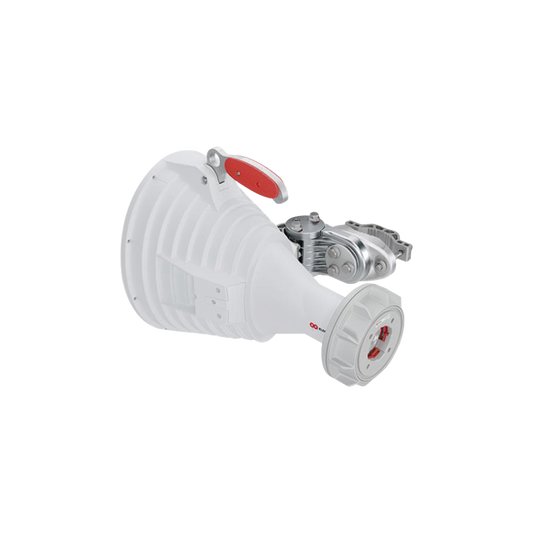 Antena asimétrica de 30° (30°H 20°V) 20.5 dBi tipo cuerno 5180-6000 MHz altamente eficiente, sin cables, sin perdidas, sin lóbulos listas para TwistPort