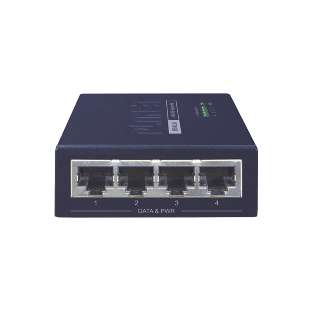 Inyector High PoE, de 4 Puertos Gigabit de Entrada, 4 Puertos PoE 802.3af/at Gigabit de Salida Para Cada Puerto, Hasta 30 W por interfaz